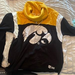Iowa Hawkeyes pink cowl neck sweatshirt